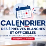 Calendriers des épreuves blanches et écrites du LIFSE